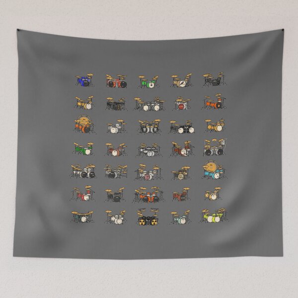 Item preview, 35 Pixel Drum Sets on Black Classic designed and sold by GodfreyZieme.