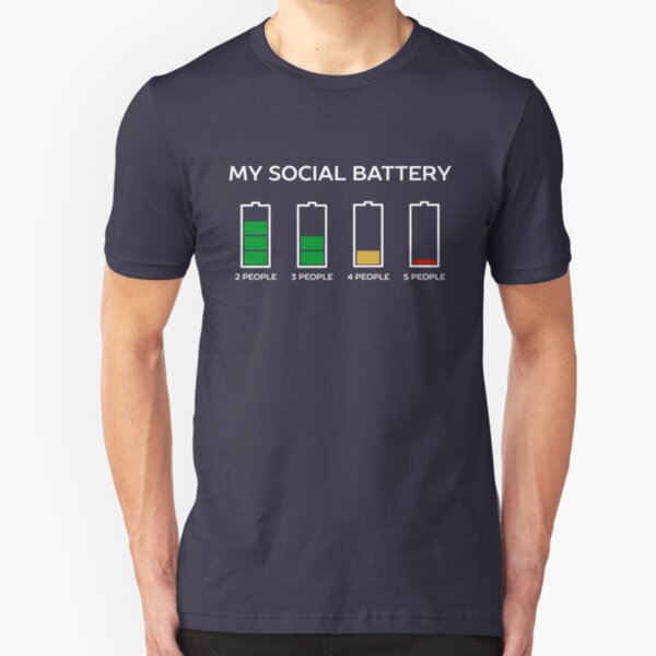 Funny Introvert Humor T-Shirt Slim Fit T-Shirt