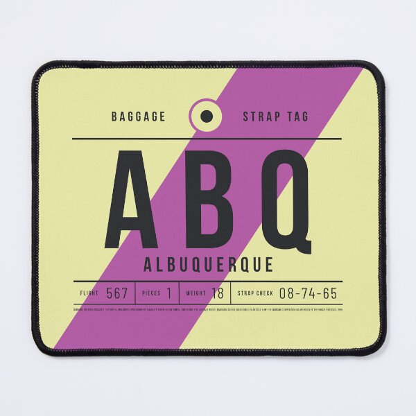 Artikelvorschau, Gepäckanhänger E - ABQ Albuquerque New Mexico USA entworfen und verkauft von VoodooCircus.