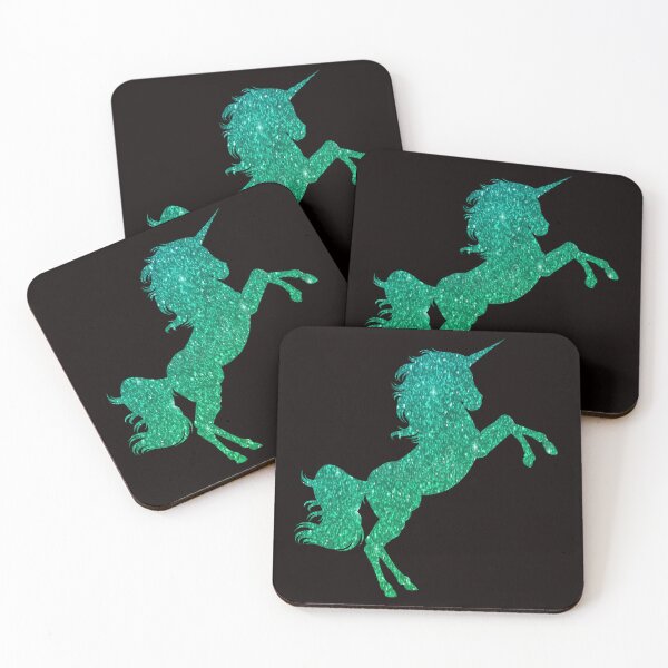 Item preview, Green Ombre Faux Glitter Unicorn designed and sold by Felicity-K.