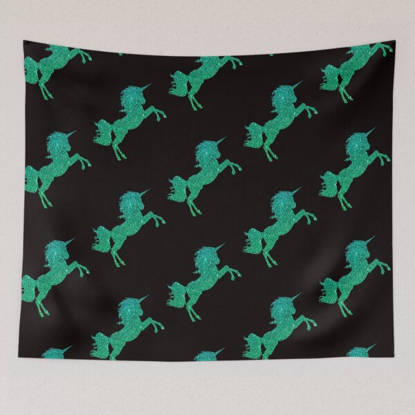 Item preview, Unicornio con purpurina sintética verde ombre designed and sold by Felicity-K.