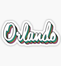 Orlando weiß retro Sticker