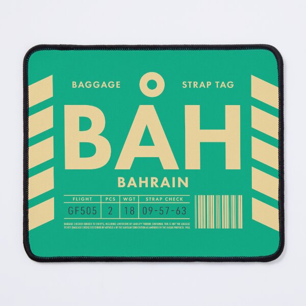 Artikelvorschau, Luggage Tag D - BAH Bahrain entworfen und verkauft von VoodooCircus.