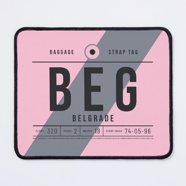 Item preview, Luggage Tag E - BEG Belgrade Serbia designed and sold by VoodooCircus.