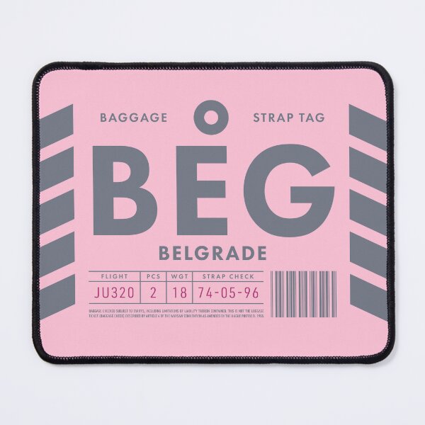 Item preview, Luggage Tag D - BEG Belgrade Serbia designed and sold by VoodooCircus.