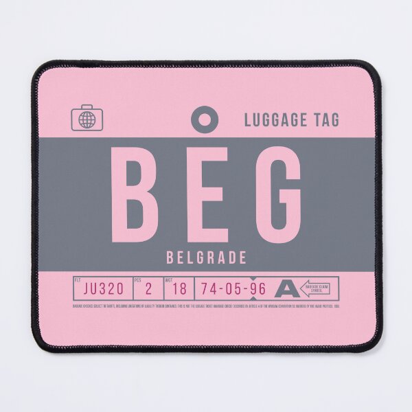 Item preview, Luggage Tag B - BEG Belgrade Serbia designed and sold by VoodooCircus.