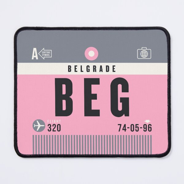 Item preview, Luggage Tag A - BEG Belgrade Serbia designed and sold by VoodooCircus.