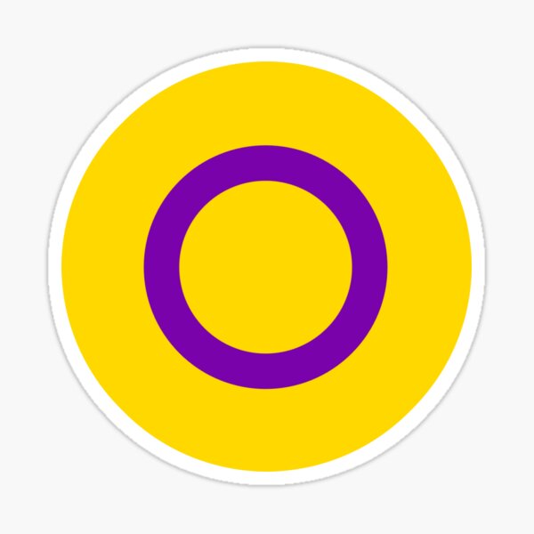 Intersex Pride Flag Circle Sticker For Sale By Kiippers Redbubble