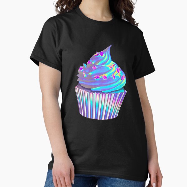 Purple Holographic Cupcake with Star Sprinkles Classic T-Shirt