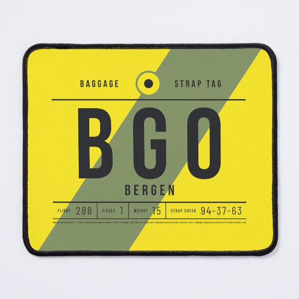 Item preview, Luggage Tag E - BGO Bergen Norway designed and sold by VoodooCircus.