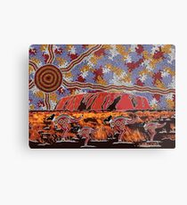 Uluru | Ayers Rock - Authentic Aboriginal Arts Metal Print
