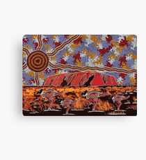 Uluru | Ayers Rock - Authentic Aboriginal Arts Canvas Print