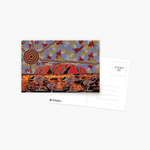 Uluru | Ayers Rock - Authentic Aboriginal Arts Postcard