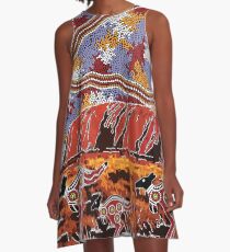 Uluru | Ayers Rock - Authentic Aboriginal Arts A-Line Dress