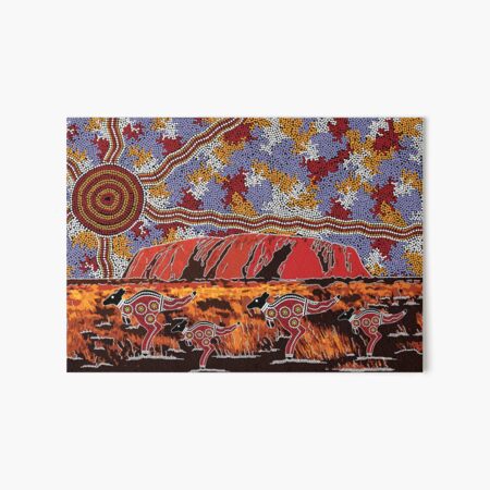 Authentic Aboriginal Art - Uluru | Ayers Rock Art Board Print