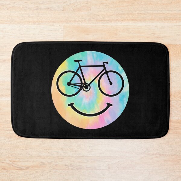 Item preview, Happy Bike SmileyFace Tie-dye Rainbows Watercolors designed and sold by pablomendoza.