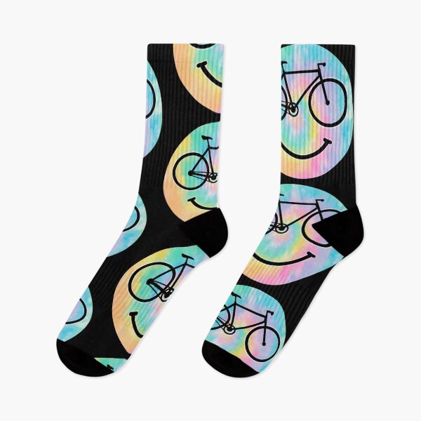 Item preview, Happy Bike SmileyFace Tie-dye Rainbows Watercolors designed and sold by pablomendoza.