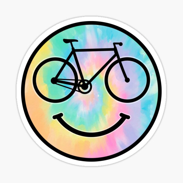 Fahrrad Aufkleber Smiley Emoji