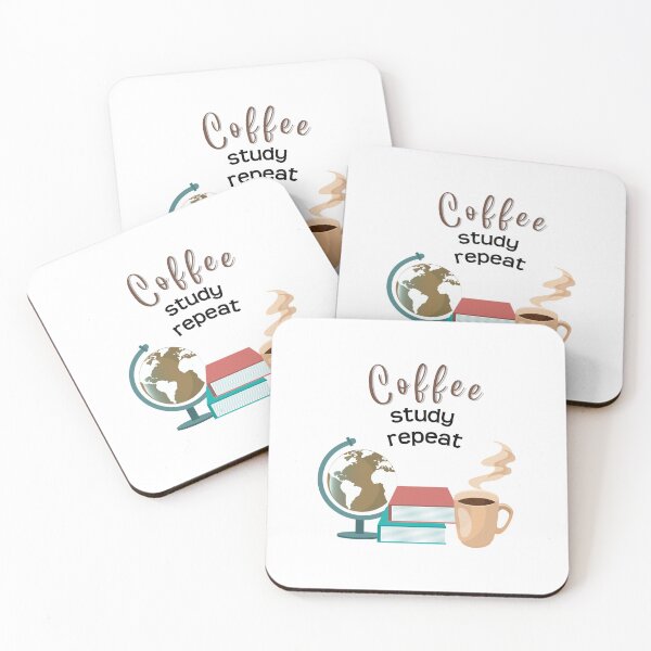 Item preview, Coffee, Study, Repeat design, globe version designed and sold by mbuz90.
