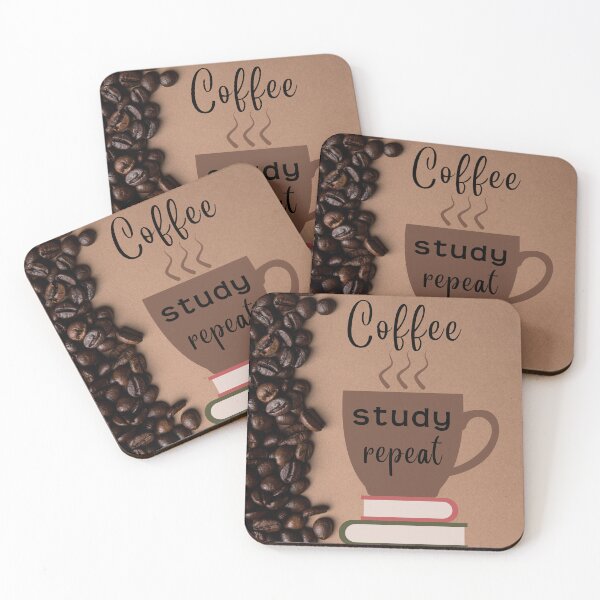 Item preview, Coffee, Study, Repeat design designed and sold by mbuz90.