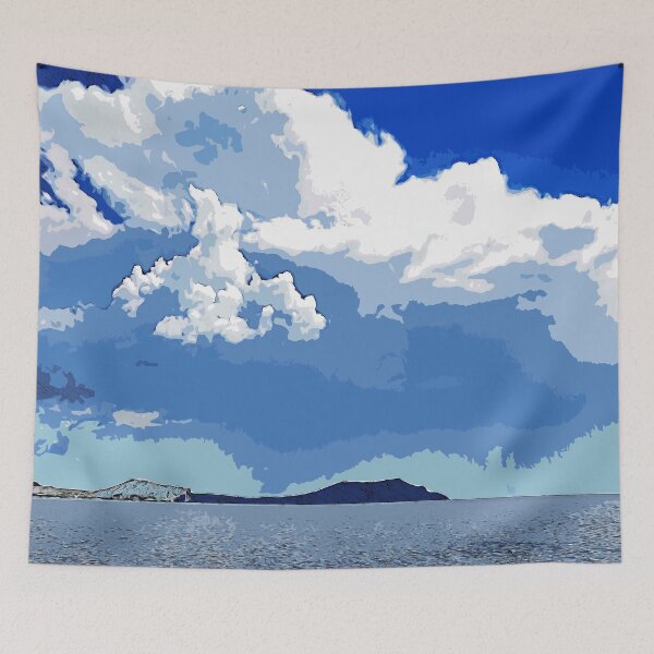 Item preview, Sea mountain landscape, color art designed and sold by artdragongift 15.