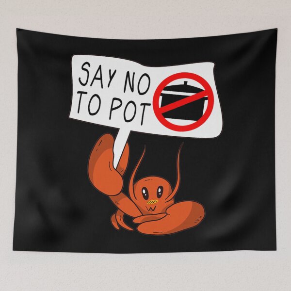 Item preview, Cute Funny Vegan Crab Saying Say No To Pot Crawfish Active  designed and sold by polletparter.