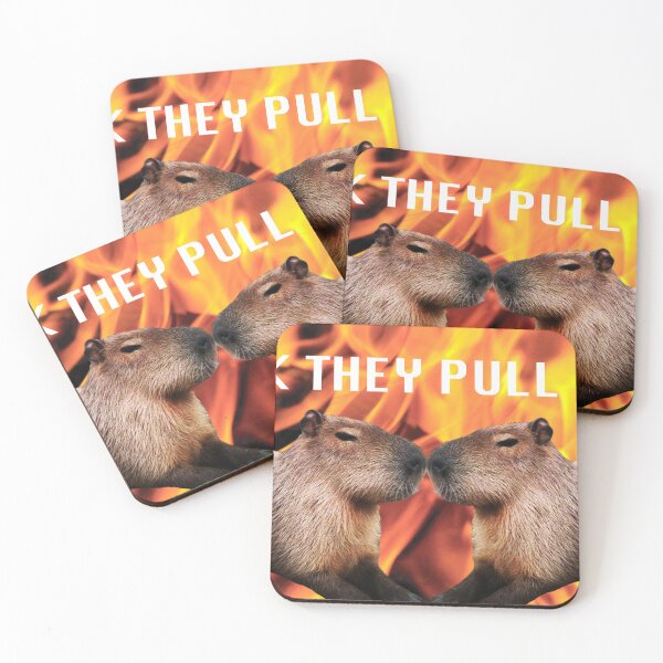 Item preview, THREATENING CAPYBARA MEME STICKER TEE ETC designed and sold by madebybryn.