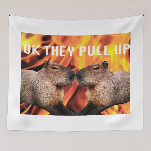 Item preview, THREATENING CAPYBARA MEME STICKER TEE ETC designed and sold by madebybryn.