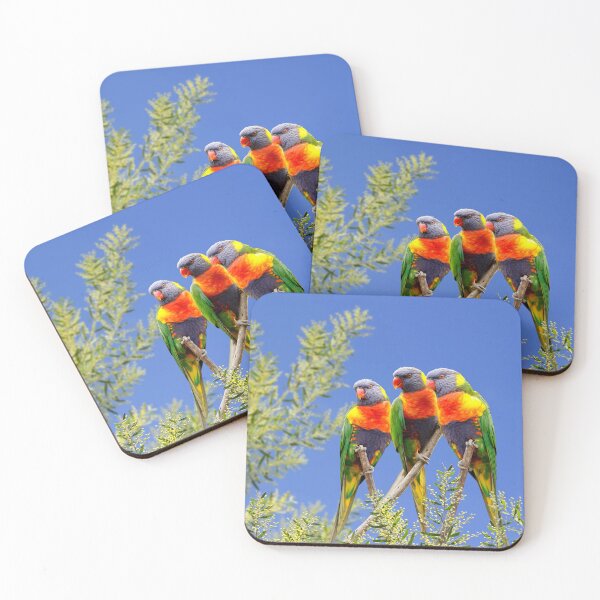 Item preview, Rainbow Lorikeet Love, Australian Birds, Bright and Colorful Birds with personality and sparkle designed and sold by Orianah.