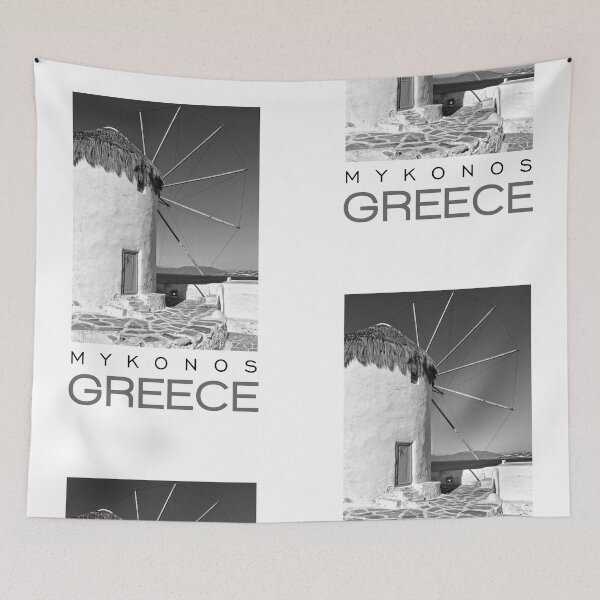 Item preview, Mykonos Greece Poster No.3 designed and sold by angelisart.
