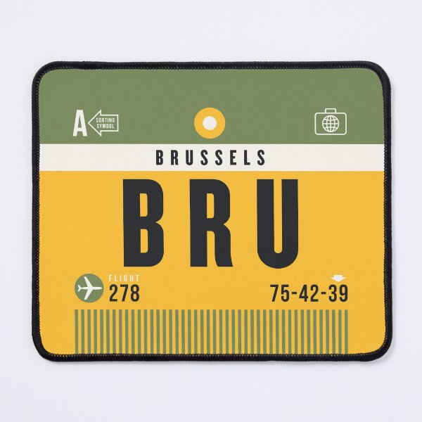 Item preview, Luggage Tag A - BRU Brussels Belgium designed and sold by VoodooCircus.