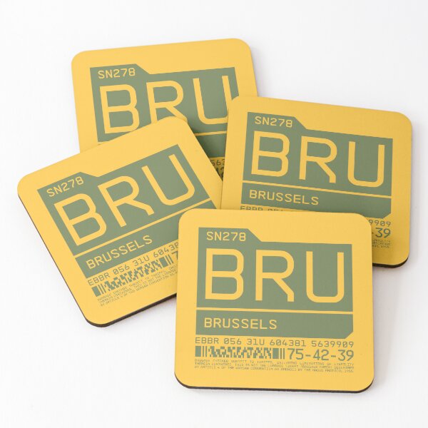 Artikelvorschau, Luggage Tag C - BRU Brussels Belgium entworfen und verkauft von VoodooCircus.