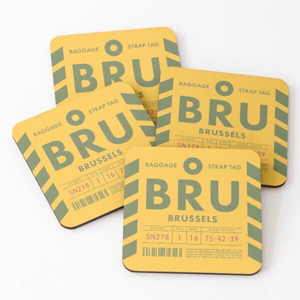 Artikelvorschau, Luggage Tag D - BRU Brussels Belgium entworfen und verkauft von VoodooCircus.