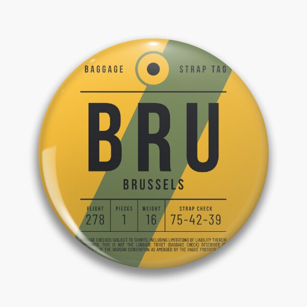 Item preview, Luggage Tag E - BRU Brussels Belgium designed and sold by VoodooCircus.