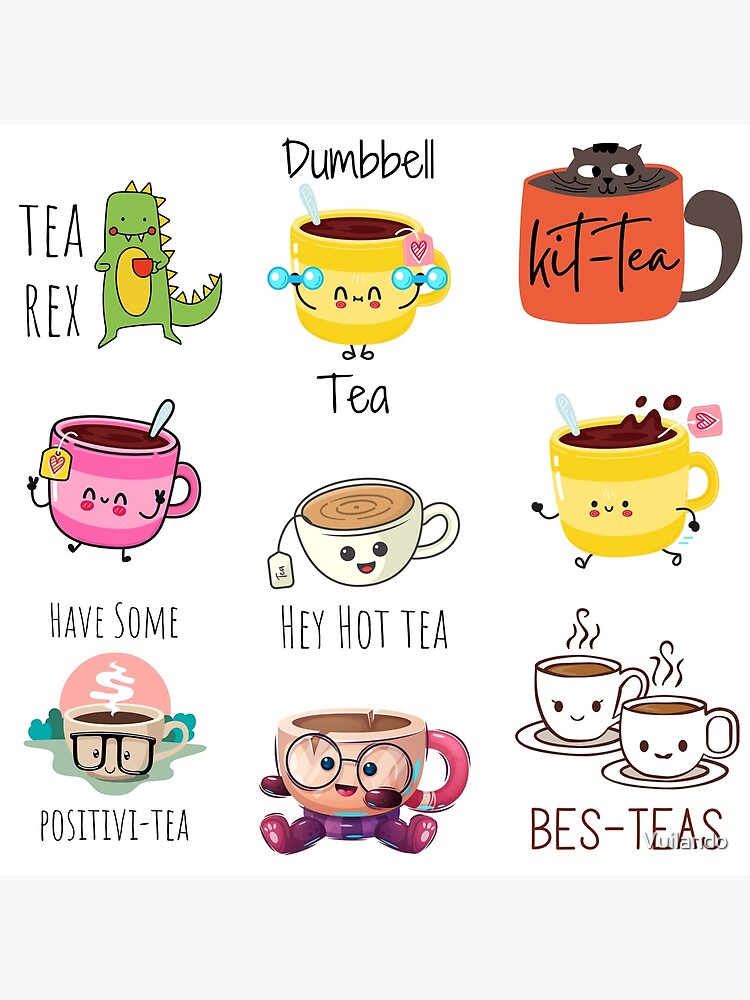 tea-puns-sticker-pack-tea-puns-tea-jokes-bubble-tea-puns-puns-about-tea-funny-tea