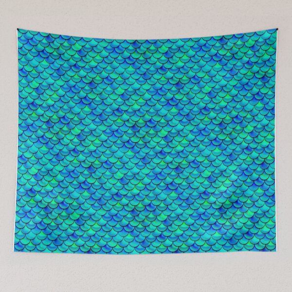 Item preview, Aqua Blue Scales designed and sold by Falln.