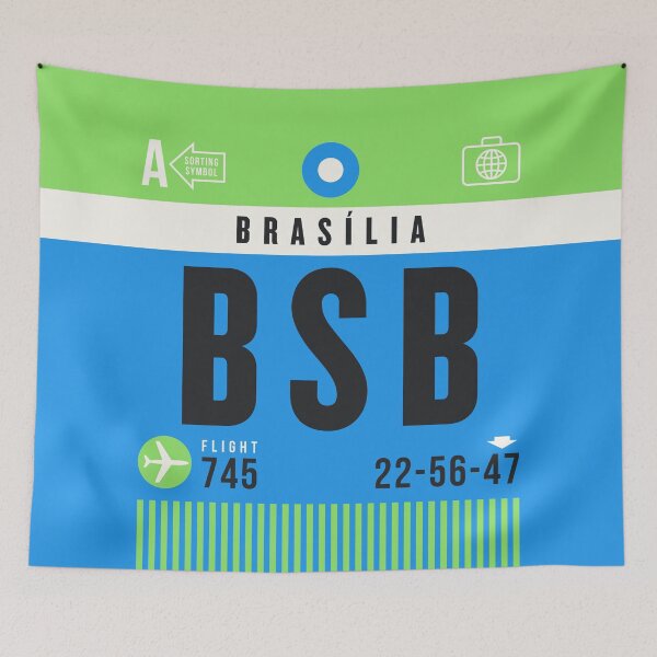 Item preview, Luggage Tag A - BSB Brasilia Brazil designed and sold by VoodooCircus.