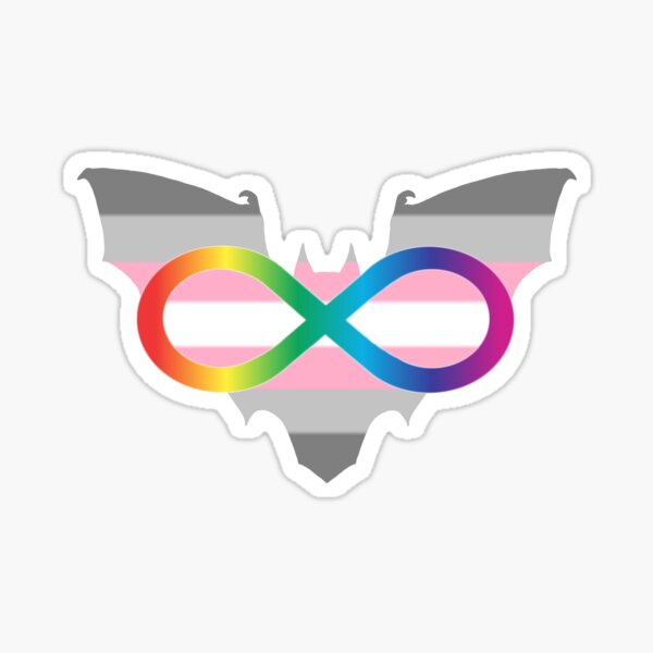 Neurodivergent Demigirl Pride Bat Sticker For Sale By Shaneisadragon