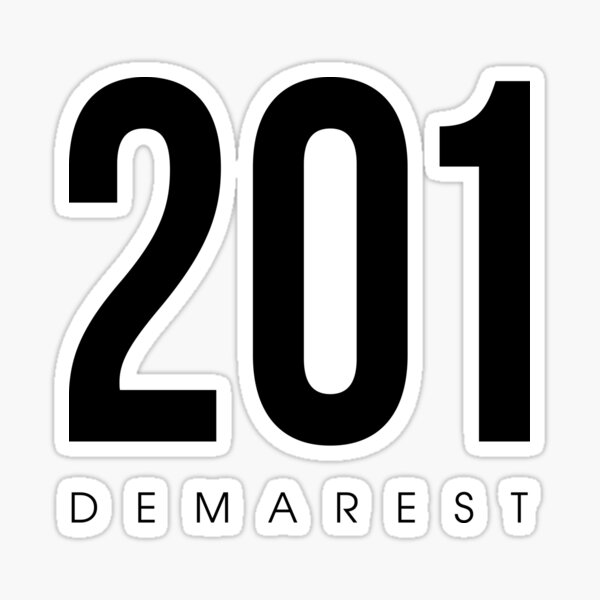 "Demarest, New Jersey 201 Area Code" Sticker for Sale by