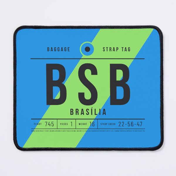 Item preview, Luggage Tag E - BSB Brasilia Brazil designed and sold by VoodooCircus.