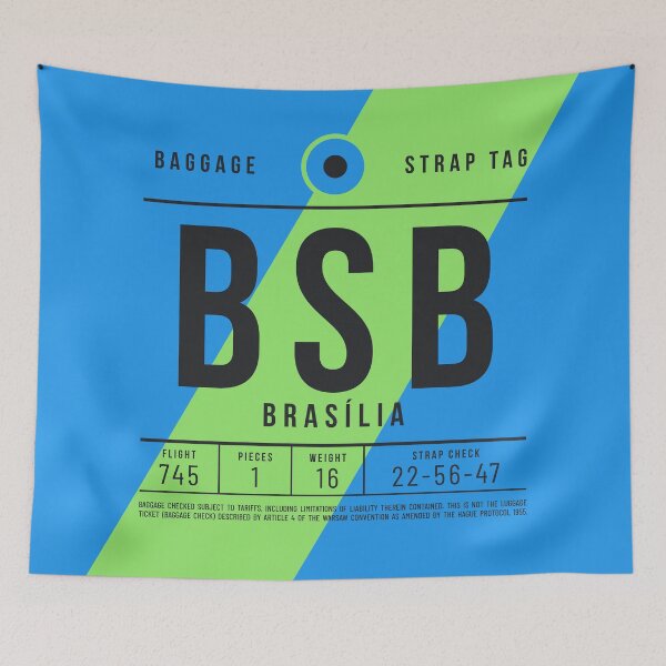 Item preview, Luggage Tag E - BSB Brasilia Brazil designed and sold by VoodooCircus.