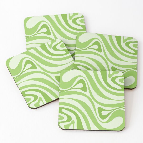 Item preview, New Groove Retro Swirl Abstract Pattern Lime Green designed and sold by kierkegaard.