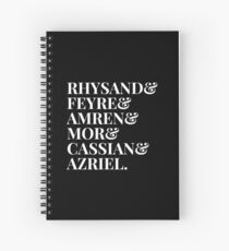 The Night Court Squad v2 (Black) Spiral Notebook