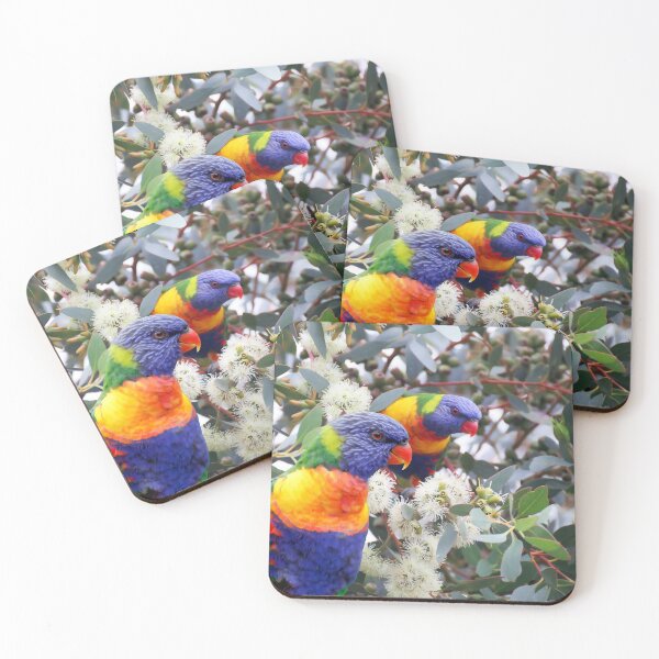Item preview, Rainbow Lorikeet Love, Australian Birds, Bright and Colorful Birds with personality and sparkle designed and sold by Orianah.