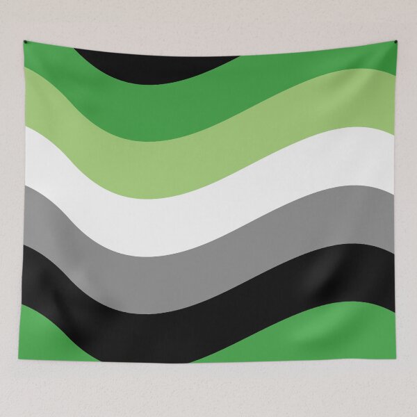 Item preview, Aro Pride Flag (Wavy) designed and sold by asexualmemes.