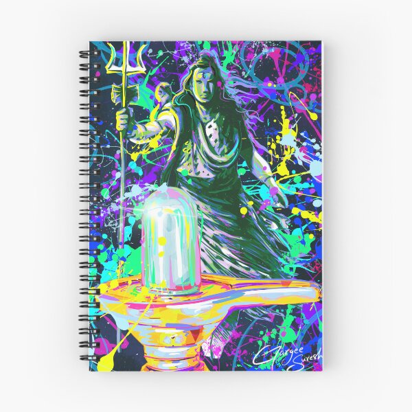 Item preview, Colourful Abstract Graffiti Painting of Shiva Linga designed and sold by gargeesuresh.
