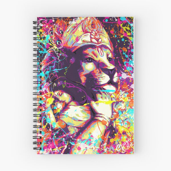 Item preview, Colourful Abstract Graffiti Painting of Narasimha Prahalada designed and sold by gargeesuresh.
