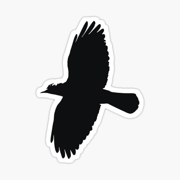 Artikel-Vorschau von Minimalistische Dohle im Flug Silhouette, designt und verkauft von taiche.