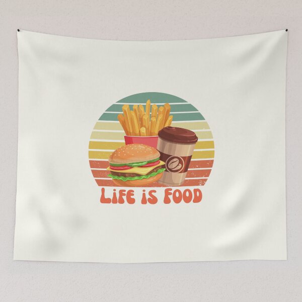 Item preview, Life Is Food | Burgers Fries And Coffee designed and sold by SpeakLifeHQ.