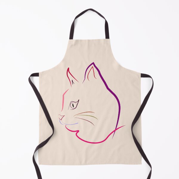 Item preview, Line Art Cat's face designed and sold by ErmessThiings.
